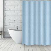 Rideau de douche Français Polyester 180x200cm au fil de l'eau Bleu MSV Bleu