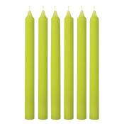 Set de 6 bougies pour chandelier vertes H25