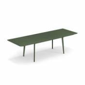 Table à rallonge Plus4 / Acier - 160 à 270 cm - Emu vert en métal