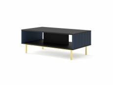 Table basse noir/bleu marine 90x60x45 ravi f peint