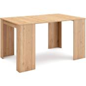 Table console extensible, Console meuble, 140, Pour 6 personnes, Table à Manger, Style moderne, Chêne - Skraut Home