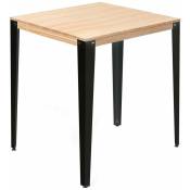 Table Mange debout Lunds 59x59x110cm Noir-Naturel. Box Furniture - Noir