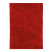 Tapis aspect velours rouge 120x170