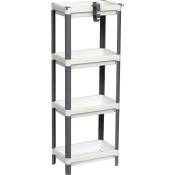 Tendance - meuble de rangement pp 4 niveaux - blanc gris