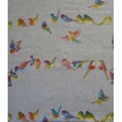 Tissu imprimé lignée d'oiseaux - Multicolore - 1.4