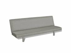 Vidaxl canapé-lit gris polyester 241655
