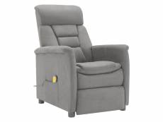 Vidaxl fauteuil de massage électrique gris clair similicuir