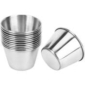 12 Pack Stainless Steel Condiment Sauce Cups,commercial