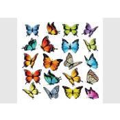 Ag Art - Stickers Papillons multicolores - 1 planche