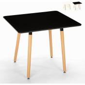 Ahd Amazing Home Design - Table de cuisine et salle à manger carrée au design scandinave 80x80cm Wooden Couleur: Noir