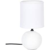 Atmosphera - Lampe en Céramique Pied Boule Blanc mat Blanc
