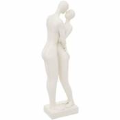 Atmosphera - Statuette couple Rivi blanc H33cm créateur d'intérieur - Blanc