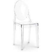 Chaise design polycarbonate transparent Louiva