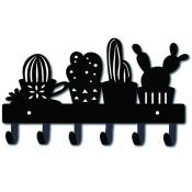 Crochet Porte-CléS pour Mur avec 6 Crochets Cactus DéCoratif Vintage Beau Cintre en MéTal pour Porte D'EntréE, Cuisine, EntrepôT