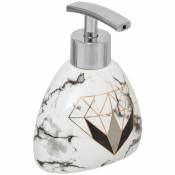Distributeur à savon ou lotion en céramique Silk Geometrix - Marbre - Five