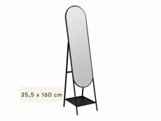 Eazy living miroir sur pied 35,5 x 160 cm elicia noir