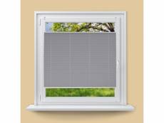 Ecd germany store plissé 50 x 100 cm gris avec klemmfix sans perçage pour fenêtre protection solaire rideau facile à fixer + matériau de montage 29904