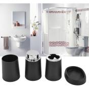 Ensemble de salle de bain multifonctionnel, accessoire de salle de bain Simple, pratique et confortable en acier inoxydable, noir
