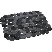 Fond d'évier Stone, Tapis d'évier de protection contre les rayures, protection vaisselle, découpable, Plastique, 31 x 26 cm, noir - Wenko