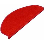 Karat - Tapis d'escalier Dynasty Velours Rouge Demi-circulaire 19 x 56 cm - Rouge