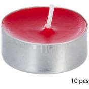 Lot de 10 bougies parfumées fruits rouges 150g Atmosphera créateur d'intérieur - Rouge