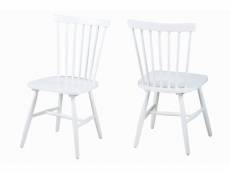 Lot de 2 chaises à barreaux toledo - coloris blanc