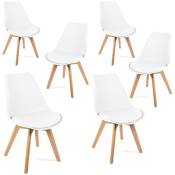 Mc Haus - Chaises de salle a manger blanches, design