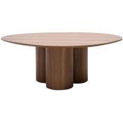 Miliboo - Table basse design bois foncé noyer L100 cm hollen - Noyer