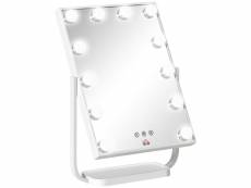 Miroir maquillage hollywood lumineux led tactile -