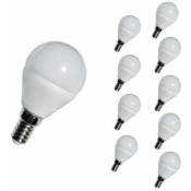Optonica - Ampoule led E14 4W 220V G45 240° (Pack de 10) - Blanc Froid 6000K - 8000K - silamp - Blanc Froid 6000K - 8000K