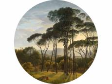 Papier peint panoramique rond adhésif paysage italien vert foncé - 158987 - ø 70 cm 158987