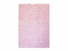 Paris prix - tapis rayé fait main "aperitif" rose 120 x 170 cm