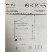 Porcher - D0321AA - Mitigeur lavabo monotrou MATUra - chrome