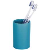 Porte brosse à dents, gobelet salle de bain Polaris, Céramique, ø7,5 x 11 cm, Bleu Turquoise - Pétrole - Wenko
