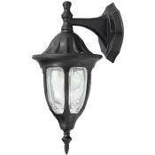 Rabalux - paroi extérieure lampe lumière verre métallique Milano noir l: 20,5 cm b: 16,5 cm h: 37cm IP43