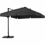 S&c Singular Creations - Toile de rechange pour parasol excentrique suspendu 300x300cm carré Gris Foncé Anthracite - Sunny