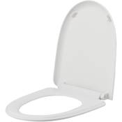 Siège de toilette en plastique, matériau pp, divers types de forme en u, épaississement, tampon muet, siège de toilette familial, blanc, grand type u