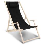 Swanew - Chaise longue de jardin Chaise longue en pin
