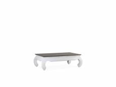 Table basse bois blanc 125x70x40cm - décoration d'autrefois
