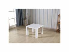 Table basse kreta carrée 60x60 cm en mdf coloris blanc