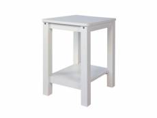 Table d'appoint table de chevet en bois blanc hauteur 74 cm taba06007