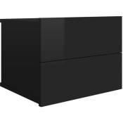 Table de chevet Noir brillant 40 x 30 x 30 cm Aggloméré Vidaxl noir brillant