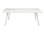 Table rectangulaire Luxembourg / 8 personnes - 207 x 100 cm - Aluminium - Fermob blanc en métal