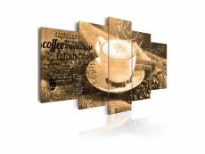 Tableau - coffe, espresso, cappuccino, latte machiato ... - sepia-100x50 A1-N3158