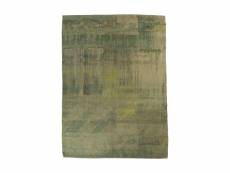 Tapis graphique - polyester - gris/bleu/rose/marron - 120x180 cm
