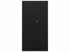 Vidaxl armoire à casiers noir 90x40x180 cm acier