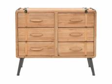 Vidaxl armoire à tiroirs bois de sapin massif 91 x 35 x 73 cm 245774