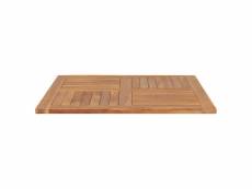 Vidaxl dessus de table bois de teck solide carré 90x90x2,5 cm 48991