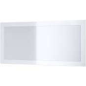 Vladon - Miroir mural miroir rectangulaire Lima V1 89 cm pour hall vestiaire salon - Blanc haute brillance - Blanc haute brillance