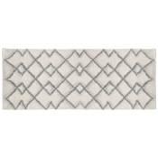 5five - tapis 120x50cm gris blanc - Gris et blanc